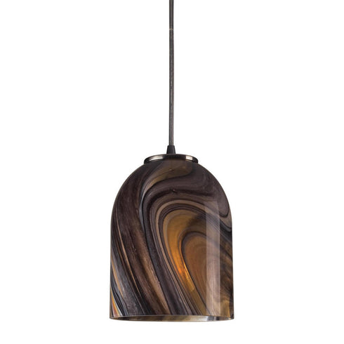 Elk Swirl 1 Light MINI PENDANT in Satin Nickel Finish Model: 552-1MSW