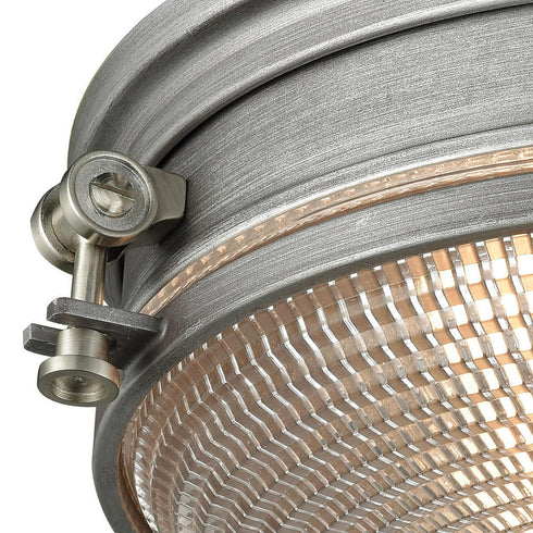 Elk Sylvester FLUSH MOUNT in Weathered Zinc Finish Model: 16123/2