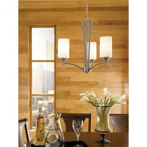 Elk Thomas Pittman 20 Inch Wide 3 Light Chandelier Brushed in Nickel Model: 190040217