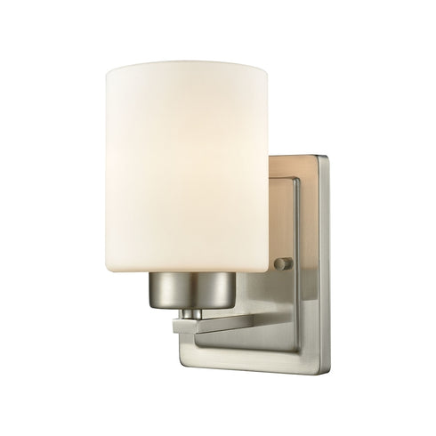 Elk Thomas Summit Place 9 Inch High 1 Light Sconce in Brushed Nickel Model: CN579172