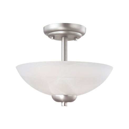Elk Thomas Tia 11.75 Inch Wide 2 Light Semi Flush Mount in Matte Nickel Model: 190067117