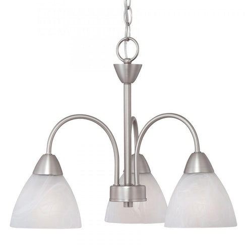 Elk Thomas Tia 17.75 Inch Wide 3 Light Chandelier in Matte Nickel Model: 190005117