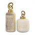 Elk Tiff VASE JAR BOTTLE (2 pack) (2 pack) in Speckled White Finish Model: H0807-8735/S2