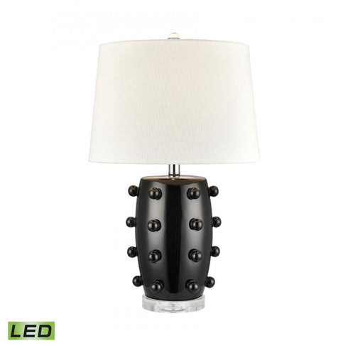 Elk Torny 25 Inch High 1 Light Table Lamp Black Includes LED Bulb in Black Glazed Finish Model: H0019-9500-LED