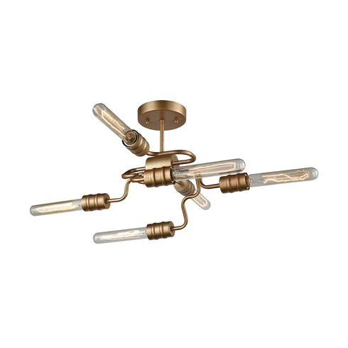 Elk Transit SEMI FLUSH MOUNT in Matte Gold Finish Model: 32990/6