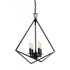 Elk_discontinued Trapezoid Cage 18 Inch Wide 4 Light Chandelier in Matte Black Model: 5388-MB-NG