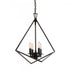 Elk_discontinued Trapezoid Cage 18 Inch Wide 4 Light Chandelier in Matte Black Model: 5388-MB-NG
