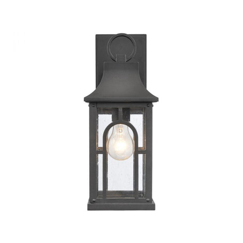 Elk Triumph 14.5 Inch High 1 Light Outdoor Sconce in Textured Black Model: 89602/1