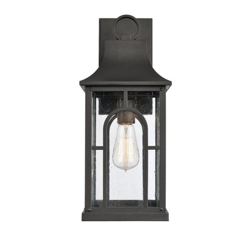 Elk Triumph 17.75 Inch High 1 Light Outdoor Sconce in Textured Black Model: 89600/1