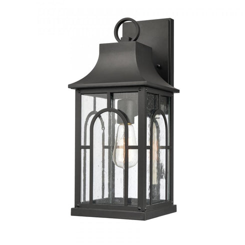 Elk Triumph 17.75 Inch High 1 Light Outdoor Sconce in Textured Black Model: 89600/1