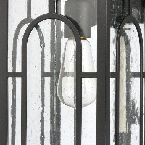 Elk Triumph 17.75 Inch High 1 Light Outdoor Sconce in Textured Black Model: 89600/1
