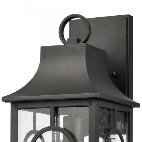 Elk Triumph 17.75 Inch High 1 Light Outdoor Sconce in Textured Black Model: 89600/1