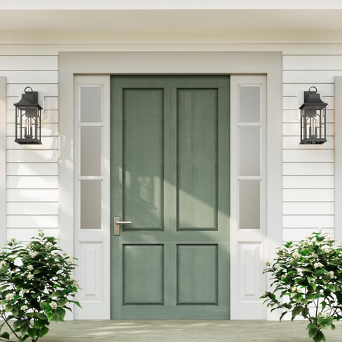 Elk Triumph 21 Inch High 2 Light Outdoor Sconce in Textured Black Model: 89601/2