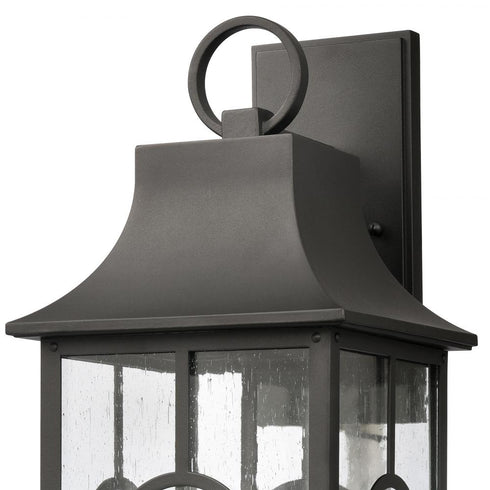 Elk Triumph 23 Inch High 3 Light Outdoor Sconce in Textured Black Model: 89603/3