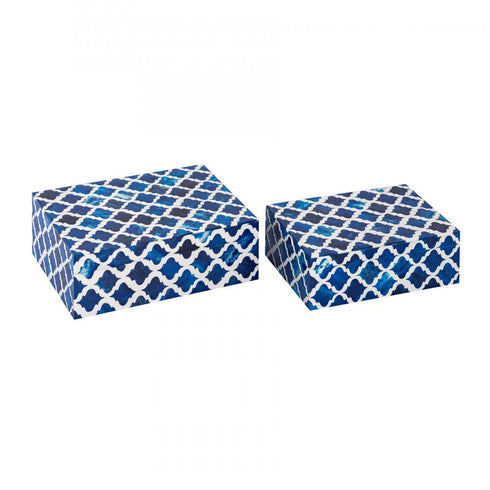 Elk Tucker Box Set of 2 in Blue Model: H0807-10993/S2