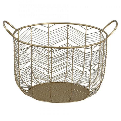 Elk Tuckernuck BOX BIN BASKET in Gold Finish Model: 351-10222/S2