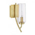 Elk Tulip 11.75 Inch High 1 Light Sconce in Acid Dipped Black Model: 8153-ADB-CL