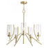 Elk Tulip 23.25 Inch Wide 5 Light Chandelier in Acid Dipped Black Model: 8154-ADB-CL