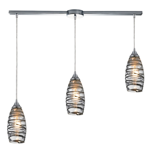 Elk Twister MINI PENDANT in Polished Chrome Finish Model: 31338/3L-VINW