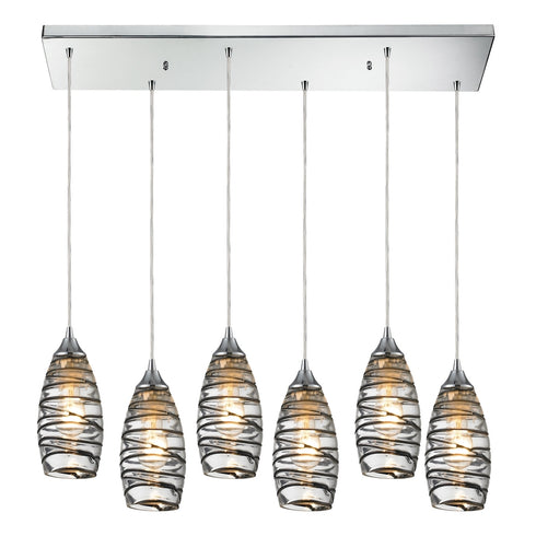 Elk Twister MINI PENDANT in Polished Chrome Finish Model: 31338/6RC-VINW