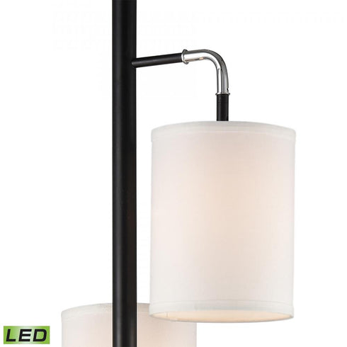 Elk Uprising 72 Inch High 3 Light Floor Lamp in Black Includes LED Bulbs Model: 77101-LED