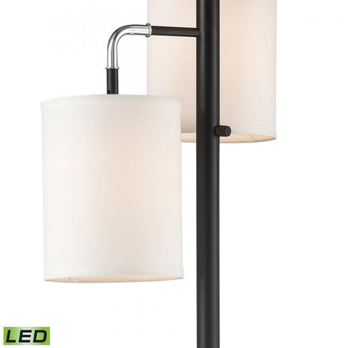 Elk Uprising 72 Inch High 3 Light Floor Lamp in Black Includes LED Bulbs Model: 77101-LED