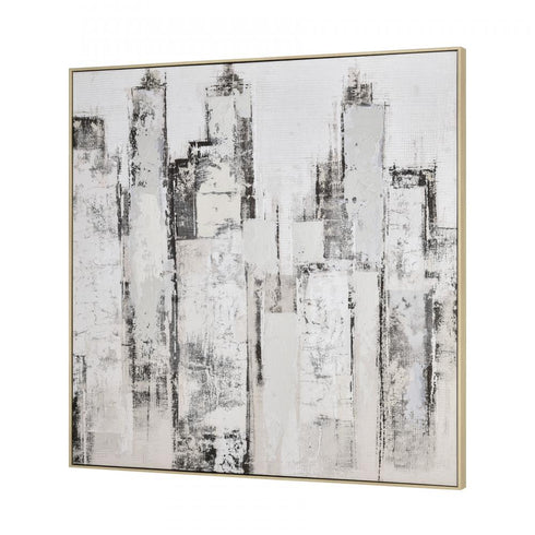 Elk Urban Mist Abstract Framed Wall Art in Off White Finish Model: S0056-10628
