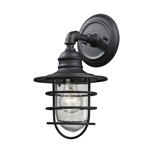 Elk Vandon EXTERIOR WALL SCONCE in Textured Matte Black Finish Model: 45212/1