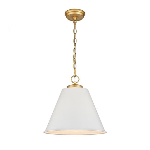 Elk Vellus 14 Inch Wide 1 Light Pendant in Matte White Model: 68174/1