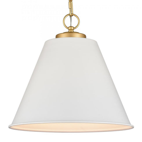 Elk Vellus 14 Inch Wide 1 Light Pendant in Matte White Model: 68174/1