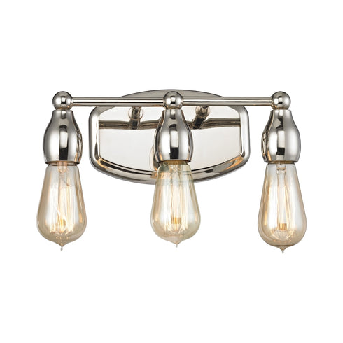 Elk Vernon 3 Light Vanity Lamp in Polished Nickel Model: 31971/3
