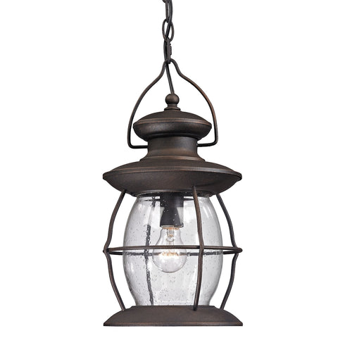 Elk Village Lantern HANGING in Weathered Charcoal Finish Model: 47043/1