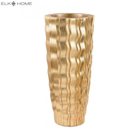 Elk Wave VASE JAR BOTTLE in Gold Finish Model: 9166-031