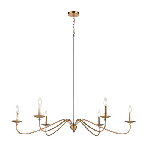 Elk Wellsley ISLAND LIGHT in Burnished Brass Finish Model: 46799/6