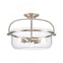 Elk Wentworth 17 Inch Wide 3 Light Semi Flush Mount Brushed Nickel Model: 89453/3