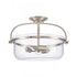 Elk Wentworth 17 Inch Wide 3 Light Semi Flush Mount Brushed Nickel Model: 89453/3