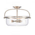Elk Wentworth 17 Inch Wide 3 Light Semi Flush Mount Brushed Nickel Model: 89453/3