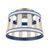 Elk White Burlap 14 Inch Wide 2 Light Semi Flush Mount in Ocean Blue Model: 63115/2