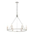 Elk White Stone CHANDELIER in Polished Nickel Finish Model: 69347/6
