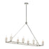 Elk White Stone ISLAND LIGHT in Polished Nickel Finish Model: 69348/8
