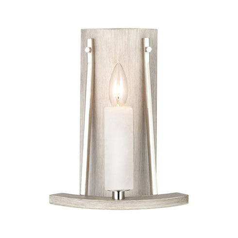 Elk White Stone SCONCE in Polished Nickel Finish Model: 69340/1