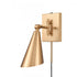 Elk Whitmire 10.25 Inch High 1 Light Plug I Hardwire Sconce in Brushed Gold Model: EC89231/1