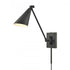 Elk Whitmire 10.5 Inch High 1 Light Plug I Hardwire Sconce in Matte Black Model: EC89220/1