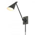 Elk Whitmire 10.5 Inch High 1 Light Plug I Hardwire Sconce in Matte Black Model: EC89220/1