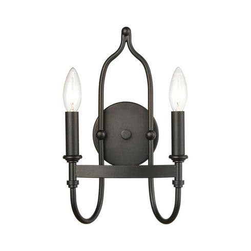 Elk Wickshire SCONCE in Matte Black Finish Model: 46381/2