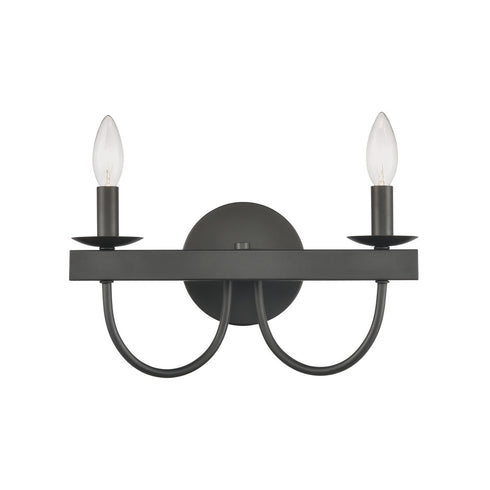 Elk Williamson VANITY LIGHT in Black Finish Model: 75074/2