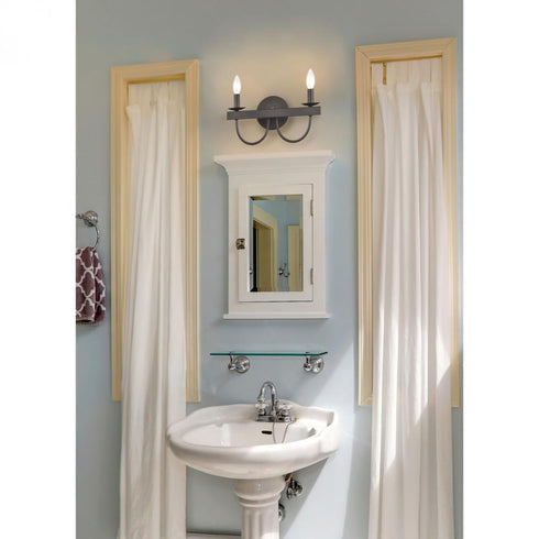 Elk Williamson VANITY LIGHT in Black Finish Model: 75074/2