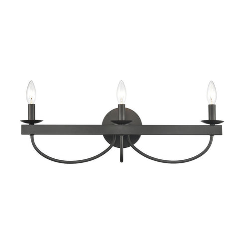 Elk Williamson VANITY LIGHT in Black Finish Model: 75075/3