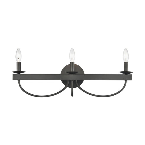 Elk Williamson VANITY LIGHT in Black Finish Model: 75075/3