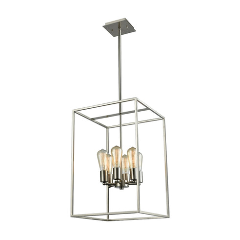 Elk Williamsport 6 Light CHANDELIER in Brushed Nickel Finish Model: CN15862